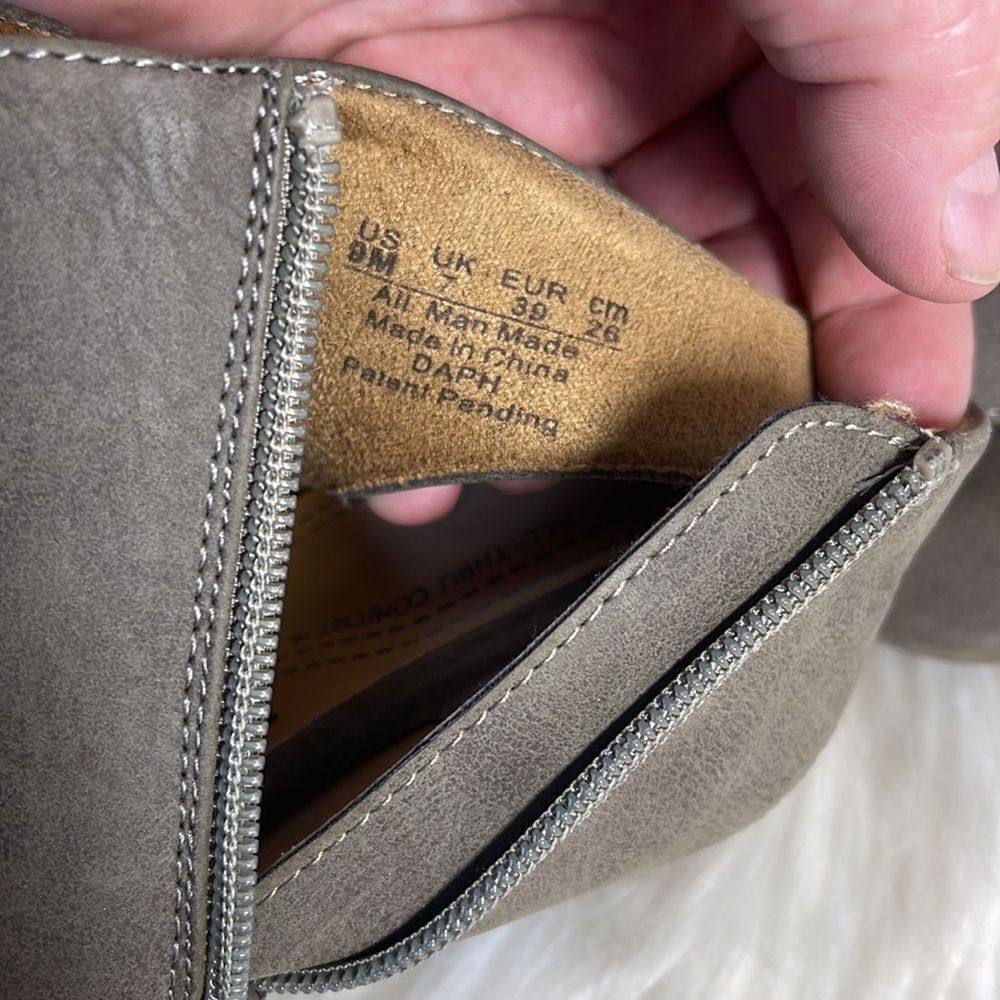 Natural Soul Dash Mushroom Vegan Leather Peep‎ Toe Slingback Sz 9 - Picture 6 of 7